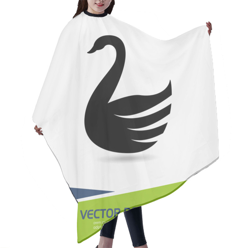 Personality  Swan Isolated Design Hair Cutting Cape