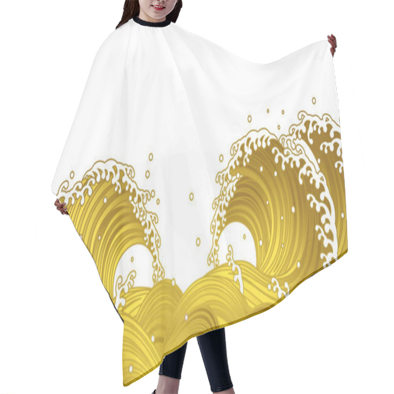 Personality  Golden Wave, Japanese Style Hair Cutting Cape