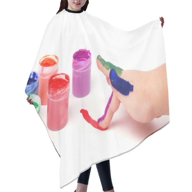 Personality  Baby Hands Holding Paint Buckets Hair Cutting Cape