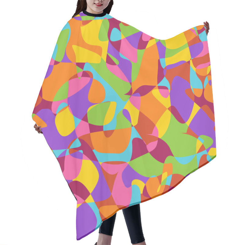 Personality  Overlapping And Divided Shapes Seamless Pattern Hair Cutting Cape