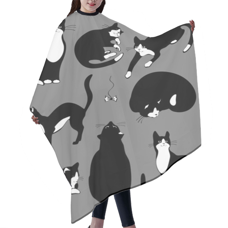 Personality  Set Of Cats Hair Cutting Cape