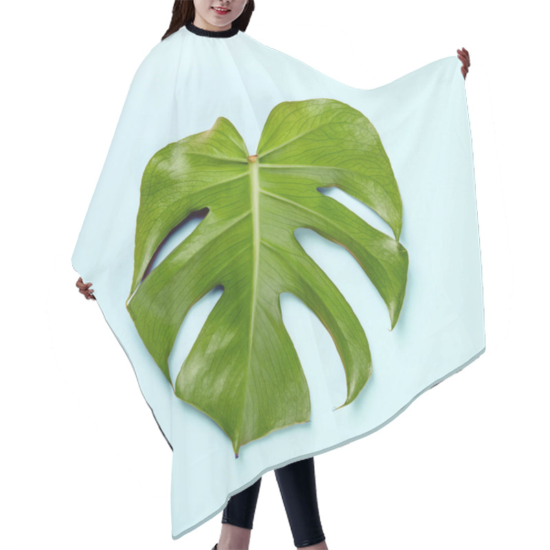 Personality  Monstera Leaf On Pink Pastel Background Hair Cutting Cape