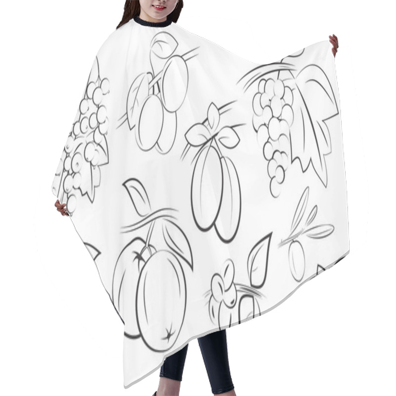 Personality  Fruits And Berries Set Hair Cutting Cape