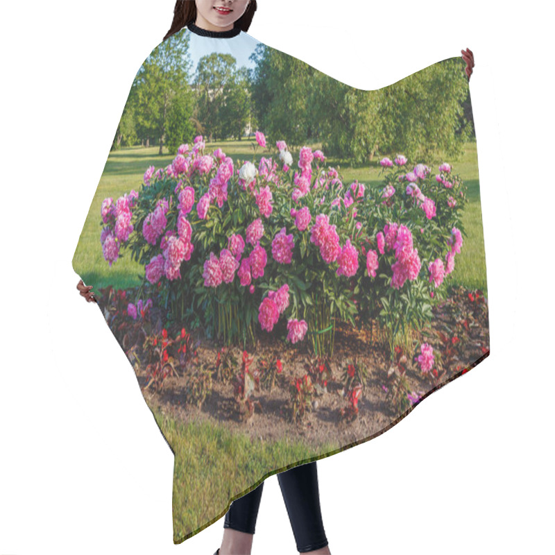 Personality  Flower Bed With Blooming Peonies Hair Cutting Cape