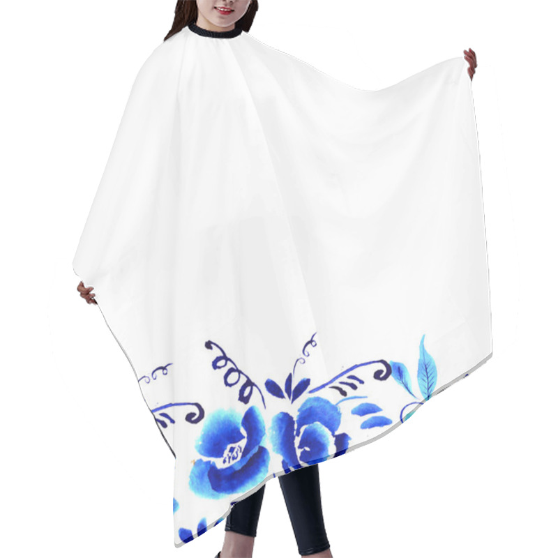 Personality  Folk Floral Background Hair Cutting Cape