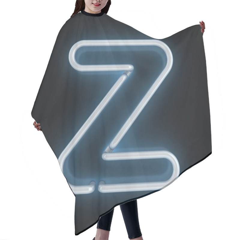 Personality  Neon Font Letter Z Hair Cutting Cape