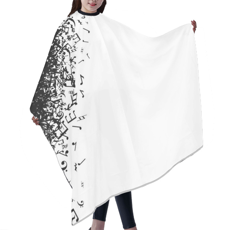 Personality  Music Notes Border Hair Cutting Cape