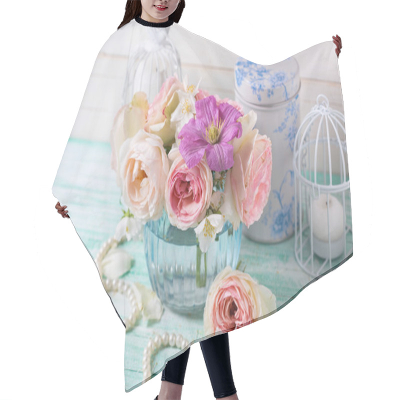 Personality  Roses, Jasmine And Clematis  Flowers Hair Cutting Cape