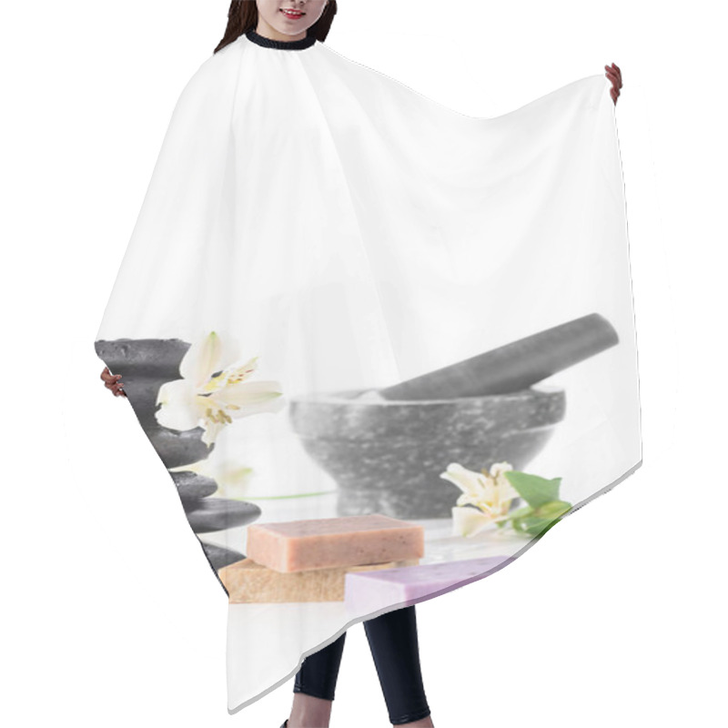 Personality  Zen Stones And Handmade Soap Hair Cutting Cape