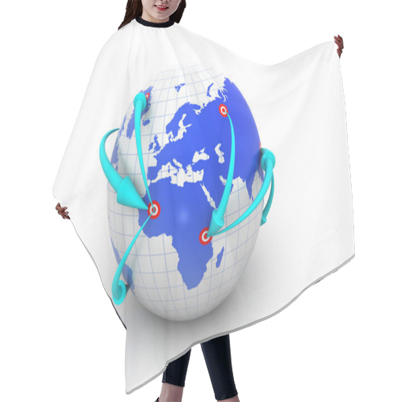 Personality  Internet Concept Of Global Networking Hair Cutting Cape