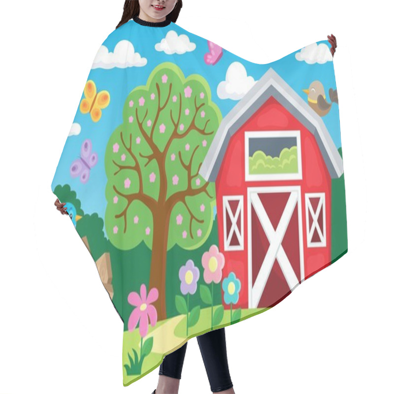 Personality  Farm Topic Background 1 Hair Cutting Cape