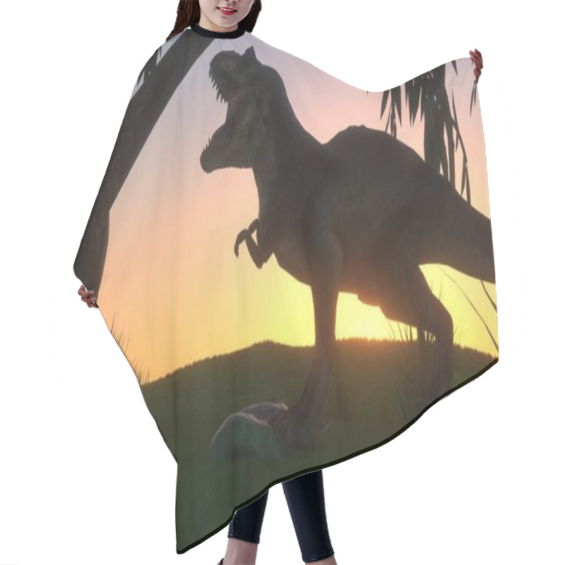 Personality  Extremely Detailed And Realistic High Resolution 3d Image Of An Extinct Dinosaur During The Jurassic Period Hair Cutting Cape