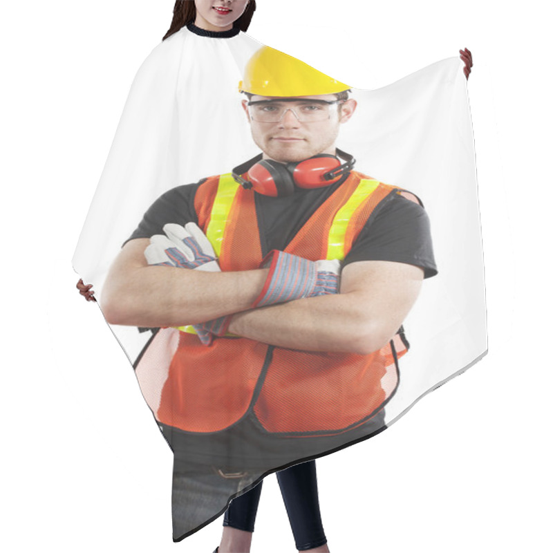 Personality  Construction Worker Hair Cutting Cape