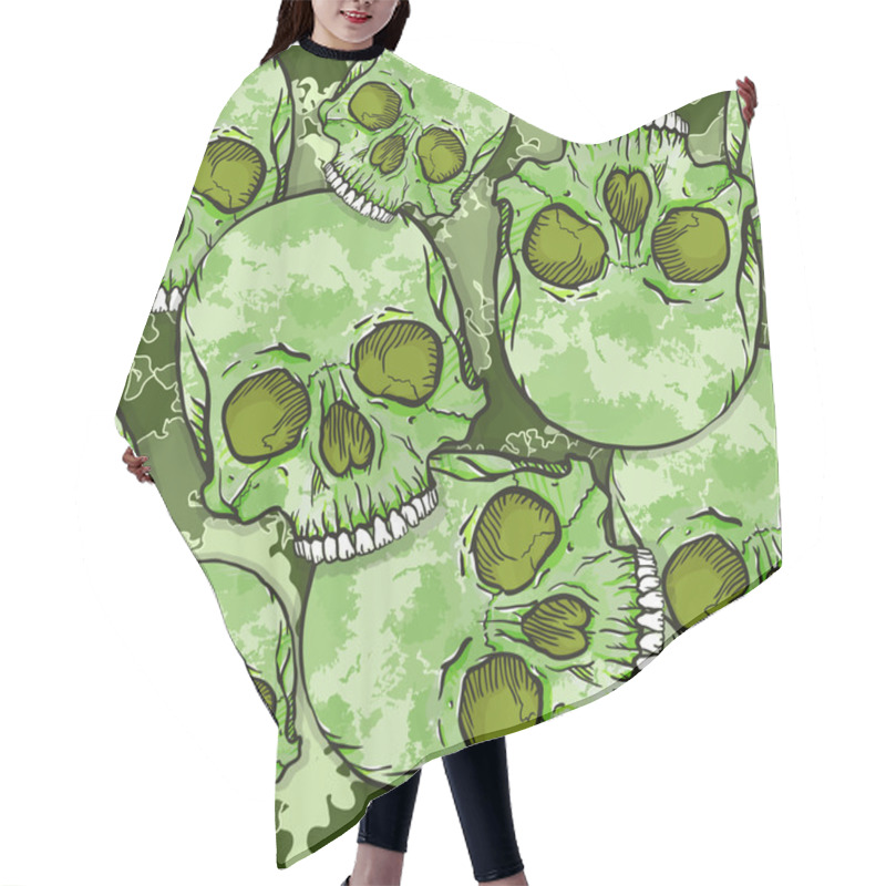 Personality  Camouflage Skull Pattern. Hair Cutting Cape