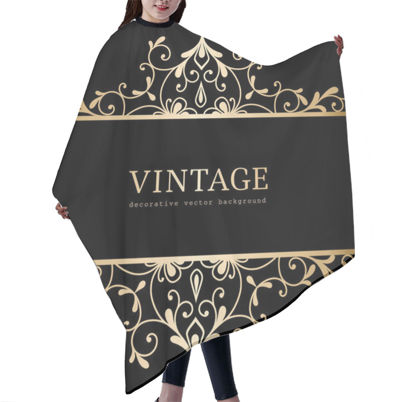 Personality  Gold Background Hair Cutting Cape