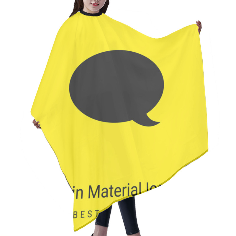 Personality  Black Speech Bubble Minimal Bright Yellow Material Icon Hair Cutting Cape