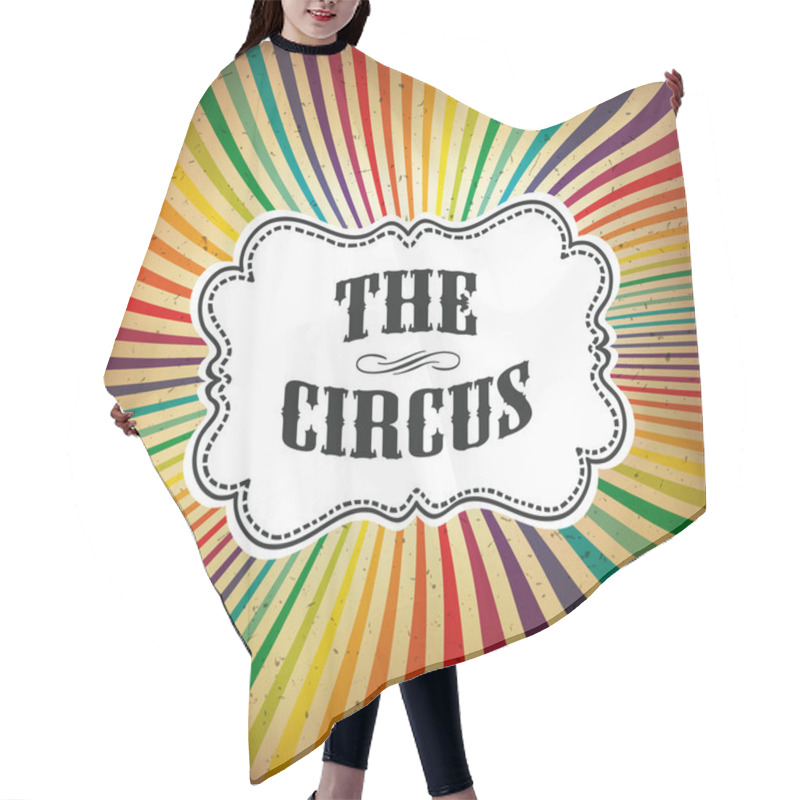 Personality  Circus Abstract Poster Hair Cutting Cape