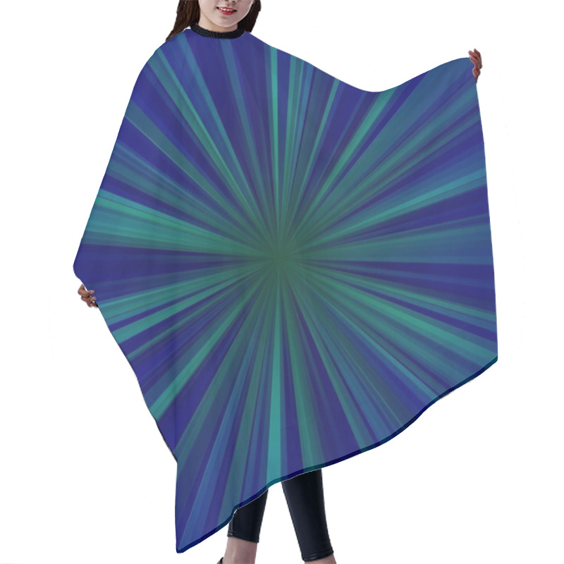 Personality  Abstract Blue Centralized Background Of Regular Rays Hair Cutting Cape