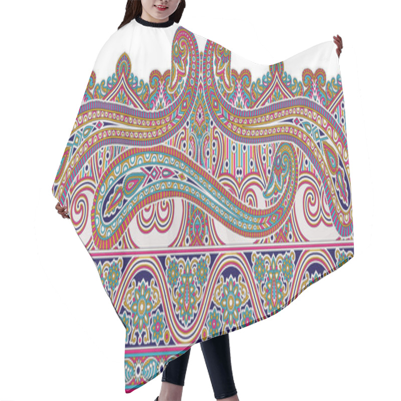 Personality  Seamless Asian Paisley Border Design Hair Cutting Cape