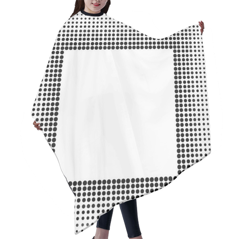 Personality  Halftone Sqaure Frame Hair Cutting Cape