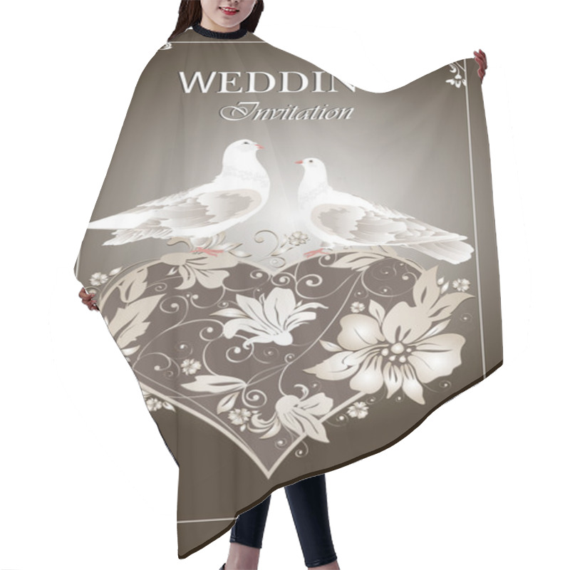 Personality  Wedding Doves Hair Cutting Cape