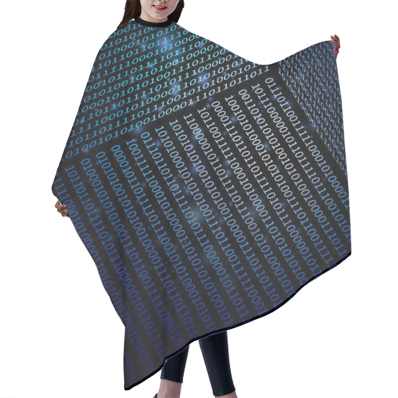 Personality  Binary Data Background Hair Cutting Cape