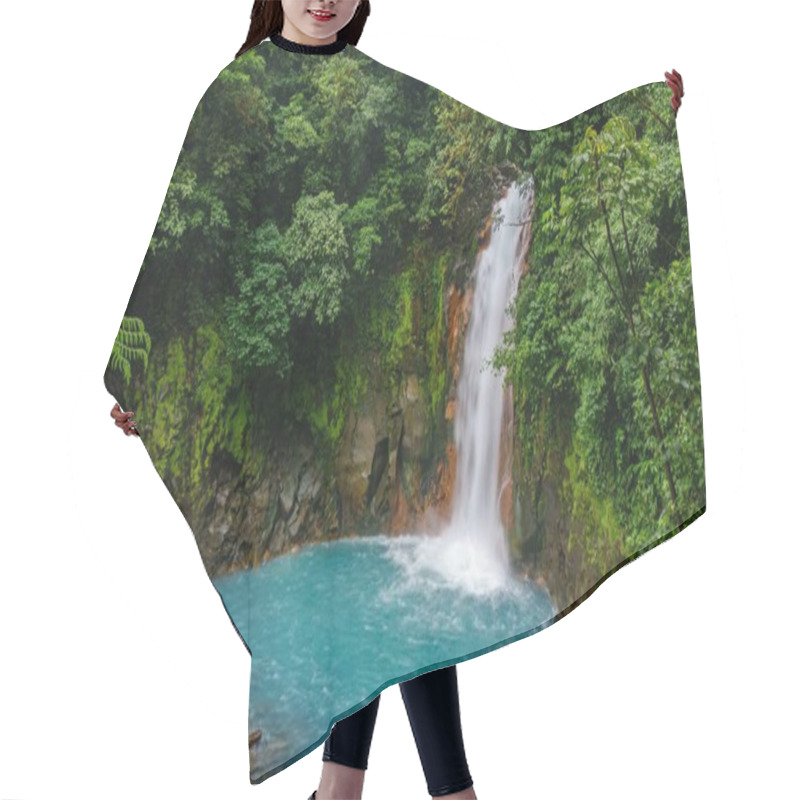 Personality  Celestial Blue Waterfall And Pond In Tenorio National Park Hair Cutting Cape