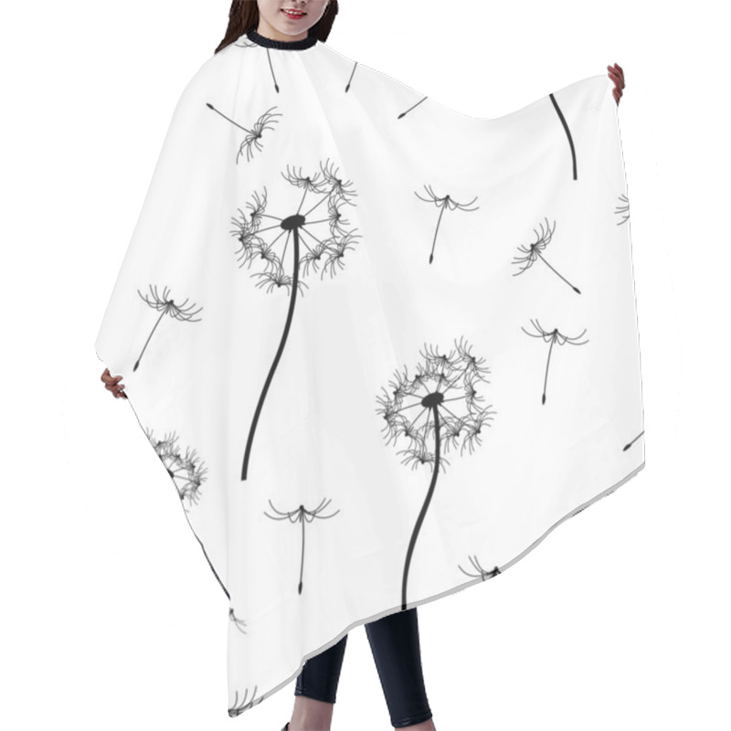 Personality  Seamless Pattern Dandelion Hair Cutting Cape