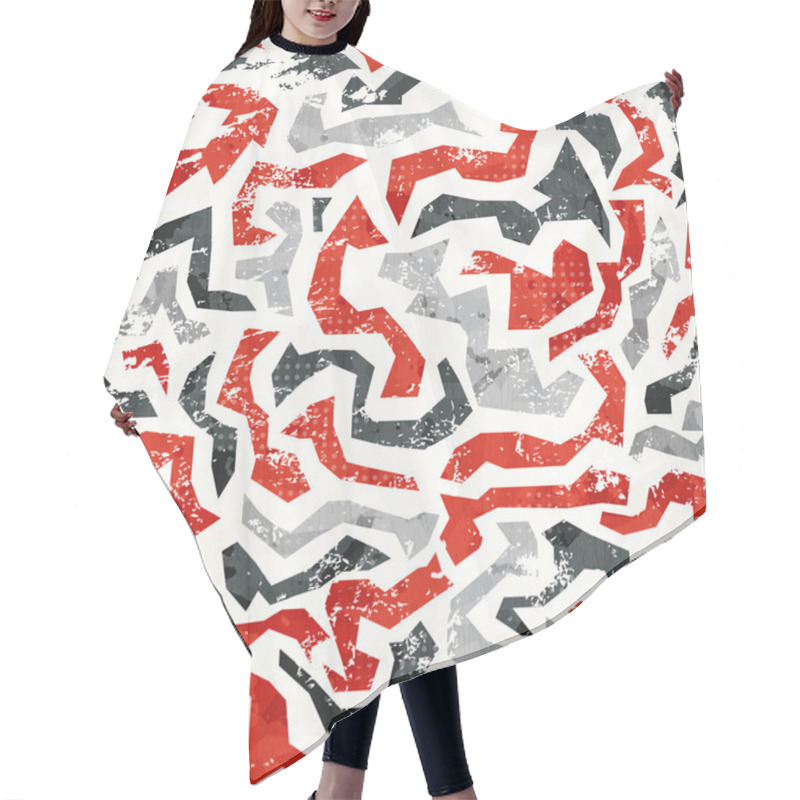 Personality  Urban Seamless Pattern With Grunge Effect Hair Cutting Cape