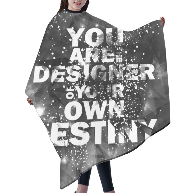 Personality  Quote Typographical Galaxy Background Hair Cutting Cape