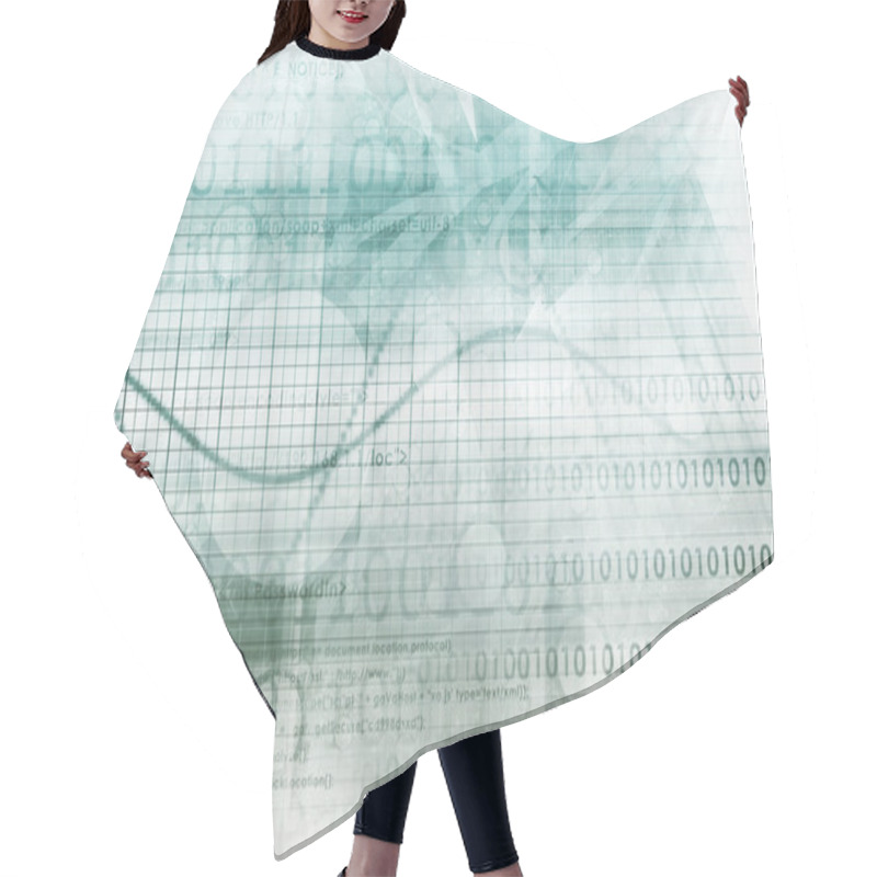 Personality  Digital Background Hair Cutting Cape