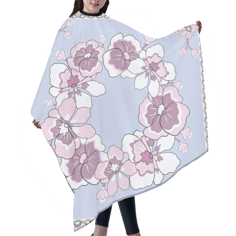 Personality  Spring Retro Floral Print. Hair Cutting Cape