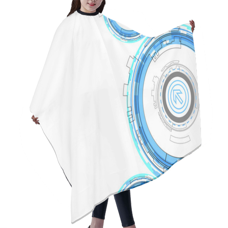 Personality  Abstract Digital  Technology Background Hair Cutting Cape