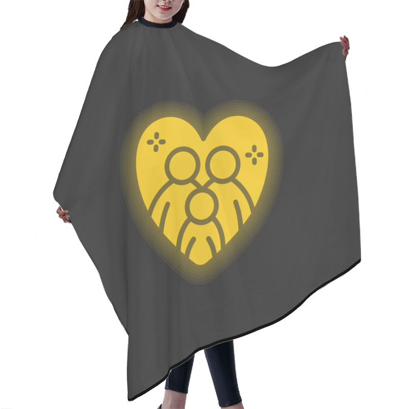 Personality  Adoption Yellow Glowing Neon Icon Hair Cutting Cape