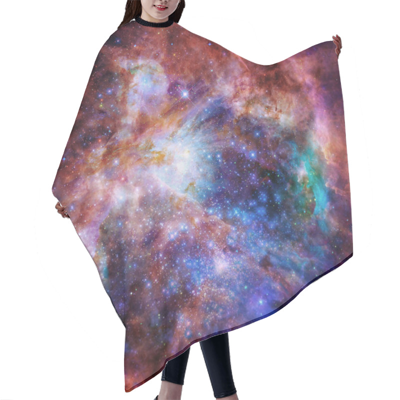 Personality  Universe Filled With Nebula, Stars And Galaxy. Hair Cutting Cape