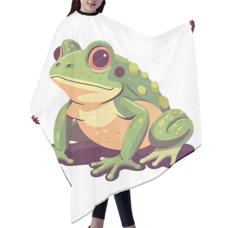 Personality  A Cute Toad Sitting In A Tropical Forest Isolated Hair Cutting Cape