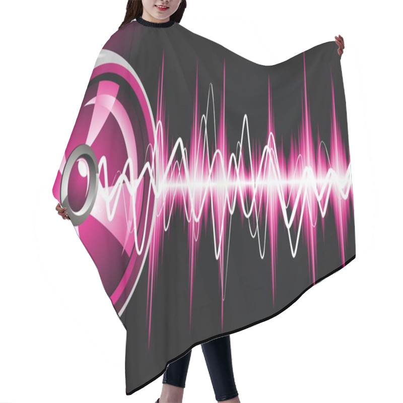 Personality  Vector Illustration For A Musical Theme With Speaker Hair Cutting Cape