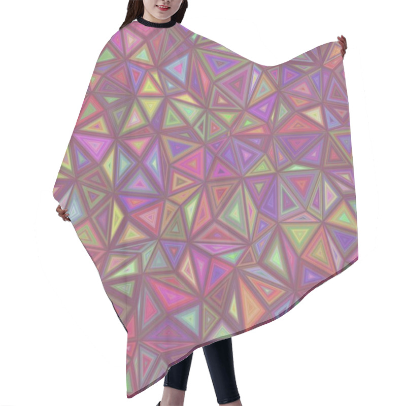 Personality  Retro Vector Triangle Mosaic Tile Background Hair Cutting Cape