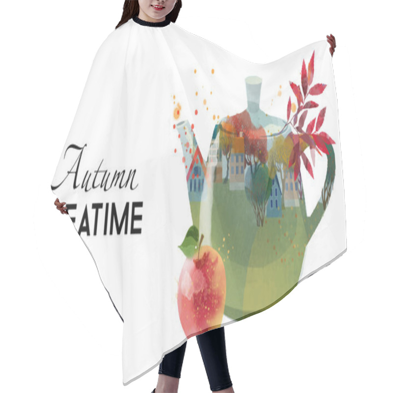 Personality  Autumn Tea Time Hair Cutting Cape