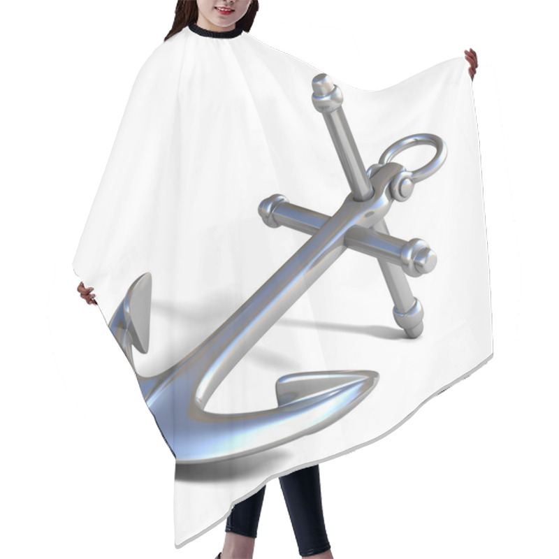 Personality  3d Anchor On White Background Hair Cutting Cape