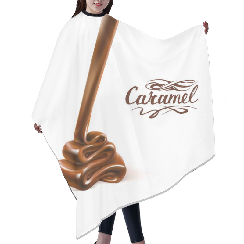 Personality  Liquid Chocolate, Caramel Or Cocoa Illustration Hair Cutting Cape