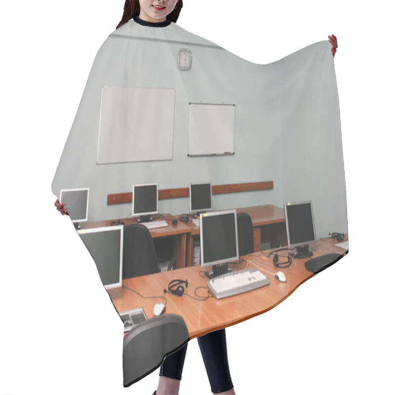 Personality  Office Or Training Center Interior Hair Cutting Cape