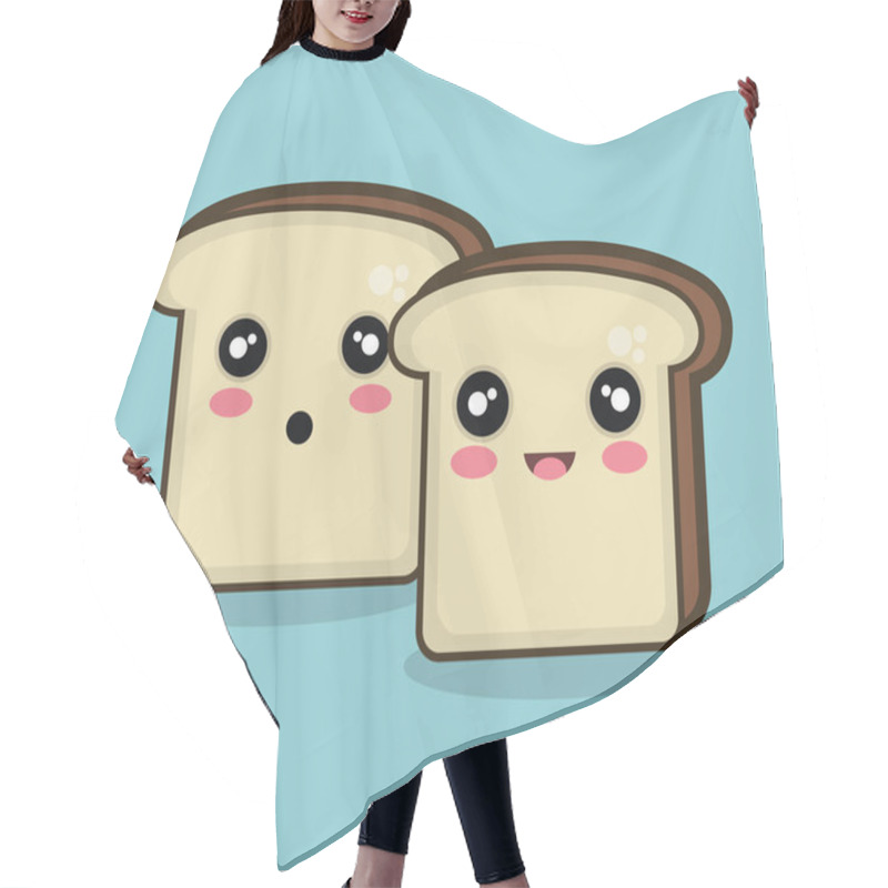 Personality  Set Cartoon Breakfast Design Hair Cutting Cape