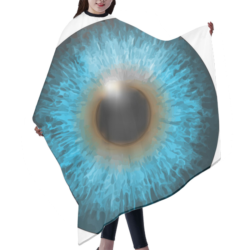 Personality  Eye Iris Vector Texture Hair Cutting Cape