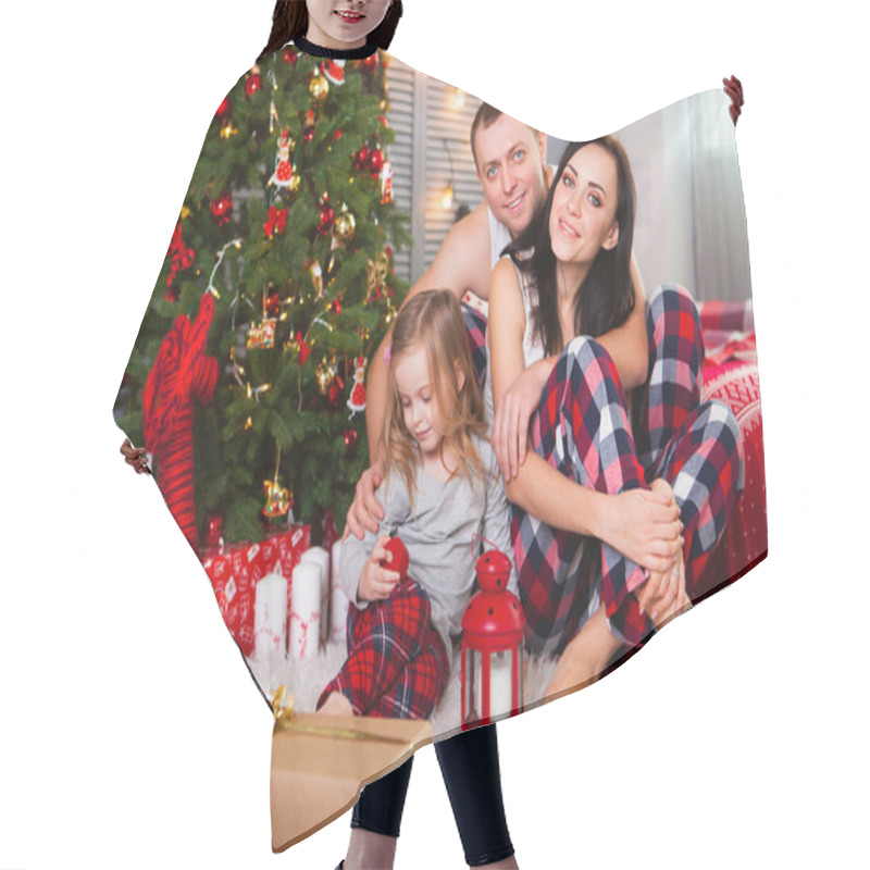 Personality  Merry Christmas And Happy New Year! Happy Family Mother, Father, Hair Cutting Cape