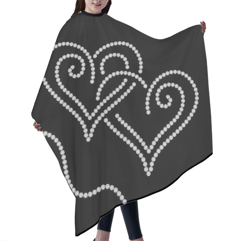 Personality  Diamond Hearts Hair Cutting Cape