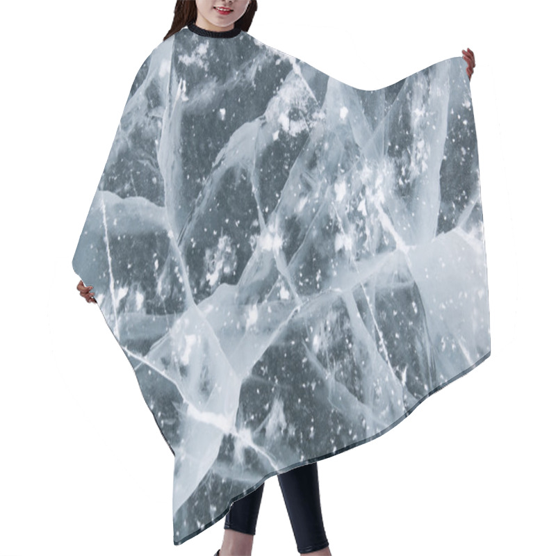 Personality  Black Ice On A Frozen Lake Hair Cutting Cape