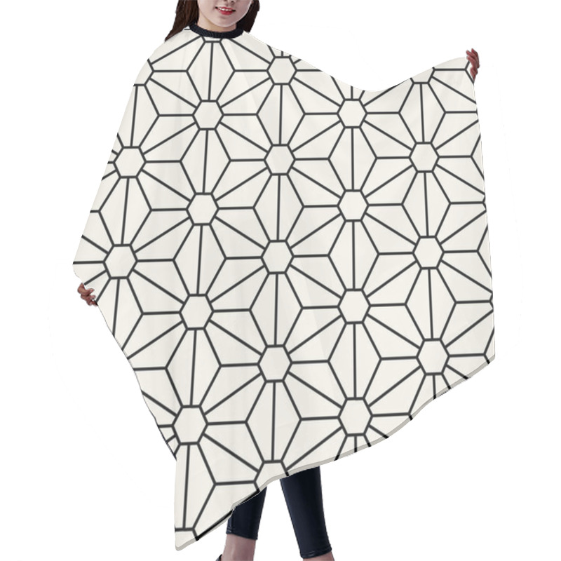 Personality  Minimal Sacred Geometry Graphic Seamless Pattern Print Hair Cutting Cape