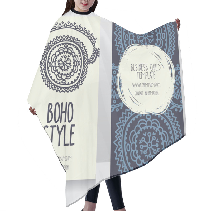 Personality  Two Cards For Boho Style Hair Cutting Cape