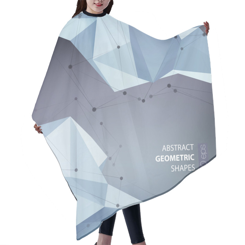 Personality  Abstract Triangles Space Low Poly. Hair Cutting Cape